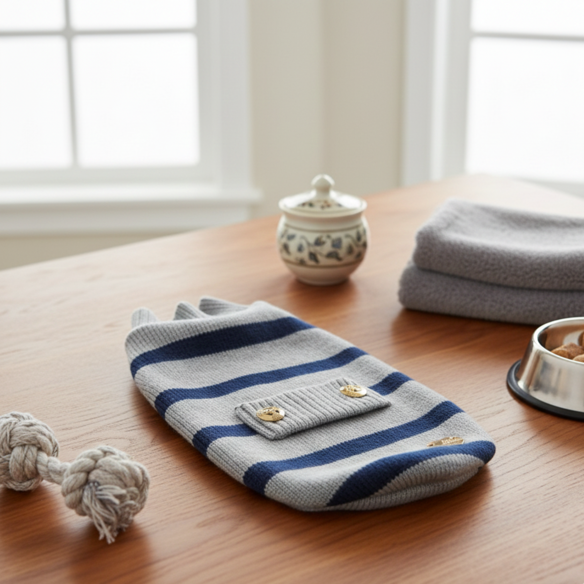 Maglione Lana Merino Classic Stripes per Cani